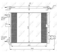 NRF Condensatore climatizzazione 35360 per Hyundai Atos con O-ring