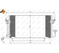 Condensatore radiatore climatizzazione 35439 NRF per CITROËN PEUGEOT
