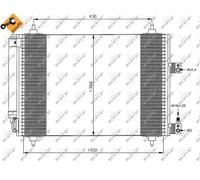 Condensatore radiatore climatizzazione 35443 NRF per CITROËN PEUGEOT
