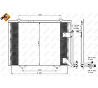 Condensatore radiatore climatizzazione 35463 NRF per MERCEDES-BENZ CHRYSLER