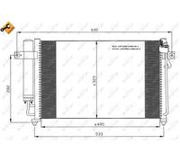 Condensatore radiatore climatizzazione 35476 NRF per HYUNDAI GETZ