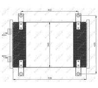 Condensatore radiatore climatizzazione 35501 NRF per PEUGEOT CITROËN FIAT