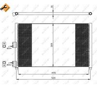 Condensatore radiatore climatizzazione 35502 NRF per LANCIA FIAT