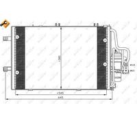 NRF Condensatore climatizzazione 35530 per OPEL Corsa C, Combo Tour