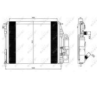 Condensatore radiatore climatizzazione 35547 NRF per RENAULT CLIO II THALIA I