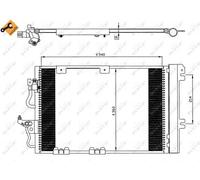 Condensatore radiatore climatizzazione 35554 NRF per OPEL ASTRA H ASTRA H GTC