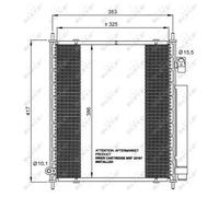 Condensatore radiatore climatizzazione 35562 NRF per HONDA JAZZ II