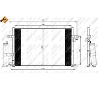 Condensatore radiatore climatizzazione 35573 NRF per CHEVROLET DAEWOO