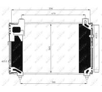Condensatore radiatore climatizzazione 35596 NRF per TOYOTA COROLLA Verso