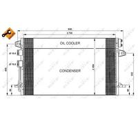 Condensatore radiatore climatizzazione 35617 NRF per CHRYSLER VOYAGER IV