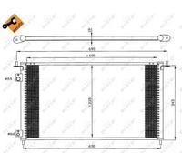 NRF 35636 Condensatore, Climatizzatore per HONDA