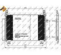 Condensatore radiatore climatizzazione 35654 NRF per TOYOTA YARIS