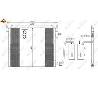 Condensatore radiatore climatizzazione 35741 NRF per CADILLAC SAAB OPEL