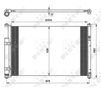 Condensatore radiatore climatizzazione 35769 NRF per SUZUKI GRAND VITARA II