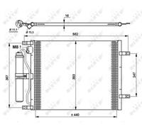 Condensatore radiatore climatizzazione 35783 NRF per NISSAN MICRA III