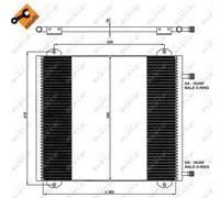 Condensatore radiatore climatizzazione 35785 NRF per RENAULT TWINGO I