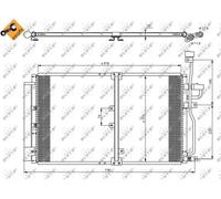 Condensatore radiatore climatizzazione 35797 NRF per OPEL CHEVROLET