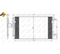 NRF Condensatore climatizzazione 35799 per Chrysler Voyager IV 2002-2007 Easy Fit