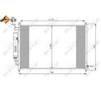 Condensatore radiatore climatizzazione 35867 NRF per HONDA FR-V