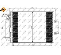 Condensatore radiatore climatizzazione 35879 NRF per RENAULT TWINGO II