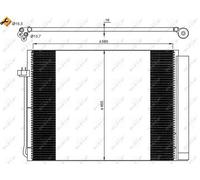Condensatore radiatore climatizzazione 35906 NRF per BMW X5 X6