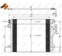 Condensatore radiatore climatizzazione 35928 NRF per LANCIA CHRYSLER
