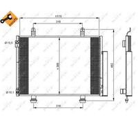 NRF Condensatore climatizzatore 35944 con essiccatore per Suzuki Swift IV