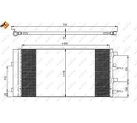 Condensatore radiatore climatizzazione 35969 NRF per DACIA DUSTER