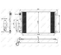 Condensatore radiatore climatizzazione 35973 NRF per NISSAN