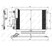 Condensatore, impianto di climatizzazione NRF 35975