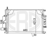 ERA Benelux Condensatore climatizzatore 667124 per Volvo S80 I, V70 II, S60 I