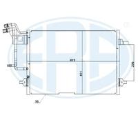 Condensatore radiatore climatizzazione 667216 ERA per AUDI VW