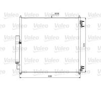 Condensatore radiatore climatizzazione 814053 VALEO per LAND ROVER DEFENDER Van