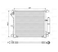 Condensatore radiatore climatizzazione 822579 VALEO per NISSAN JUKE