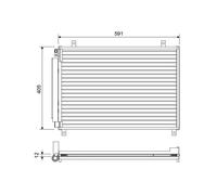 Condensatore Aria Condizionata Con Essiccatore VALEO Per BALENO