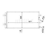 Condensatore radiatore climatizzazione AC 102 000S MAHLE per AUDI A6 C7 Avant