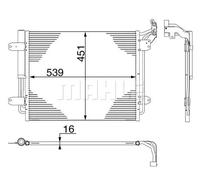 Condensatore radiatore climatizzazione AC 12 000S MAHLE