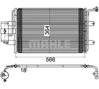 Condensatore radiatore climatizzazione AC 180 000S MAHLE per AUDI SKODA VW SEAT