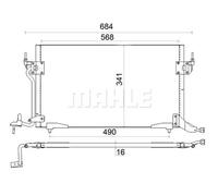 Condensatore Aria Condizionata MAHLE per Citroen Zx (N2)