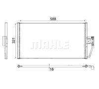 Condensatore radiatore climatizzazione AC 266 000S MAHLE per BMW 5 5 Touring 7