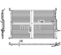 Condensatore radiatore climatizzazione AC 271 000S MAHLE per AUDI A8 D3