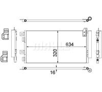 MAHLE ORIGINAL AC 312 001S Condensatore climatizzatore