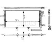 MAHLE ORIGINAL AC 332 000S Condensatore climatizzatore