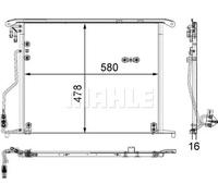 Condensatore radiatore climatizzazione AC 334 000S MAHLE per MERCEDES-BENZ SL