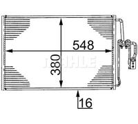 Condensatore radiatore climatizzazione AC 335 000S MAHLE per OPEL CORSA C