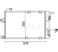 Condensatore radiatore climatizzazione AC 339 000S MAHLE per OPEL ASTRA G Coupé