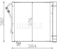 Condensatore radiatore climatizzazione AC 340 000S MAHLE per SMART CITY-COUPE