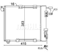 Condensatore radiatore climatizzazione AC 349 000S MAHLE per OPEL ASTRA G Coupé