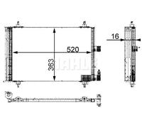 MAHLE AC 350 000S Condensatore, Climatizzatore per CITROËN,PEUGEOT