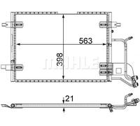 Condensatore radiatore climatizzazione AC 352 000S MAHLE per AUDI VW